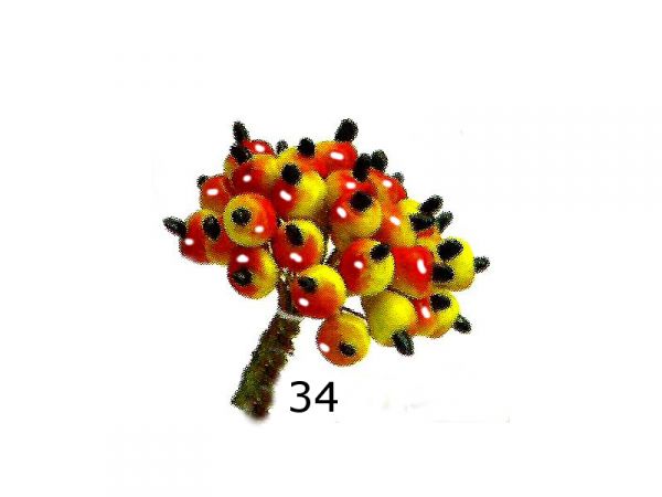Cod. 34 - Maço com 30 frutinhas de 18 mm